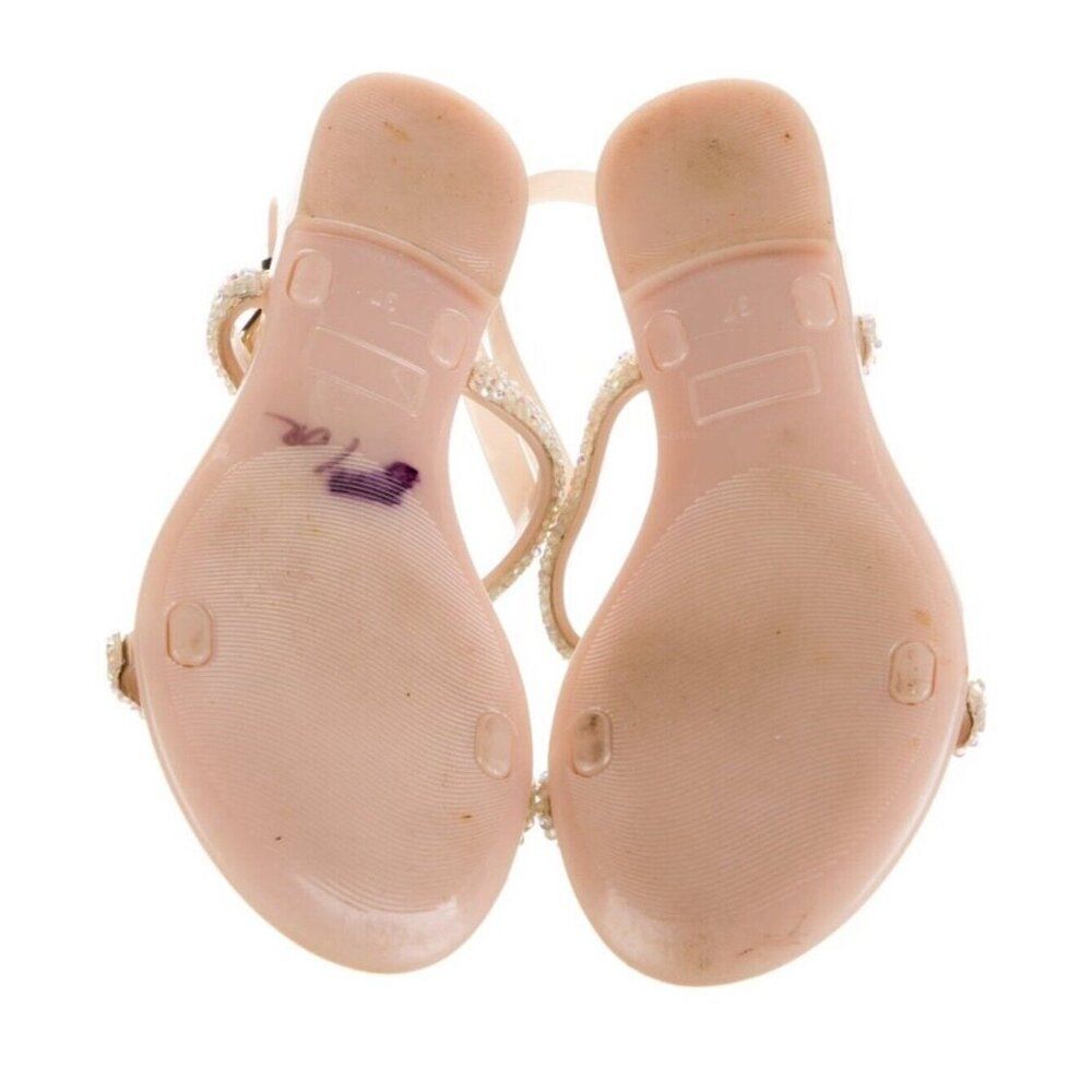 stuart weitzman Authentic Solid Pink Crystal Embe… - image 5